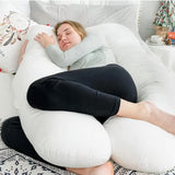 Premium Pregnancy Pillow + Zipper Removable Cover