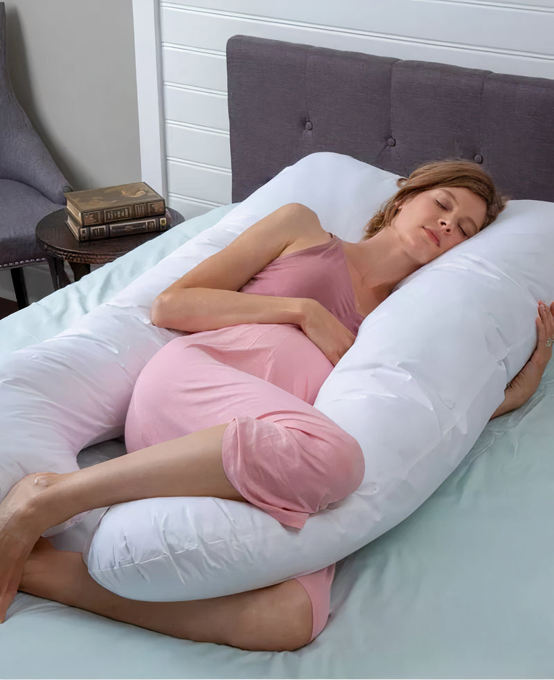 Premium Pregnancy Pillow + Zipper Removable Cover